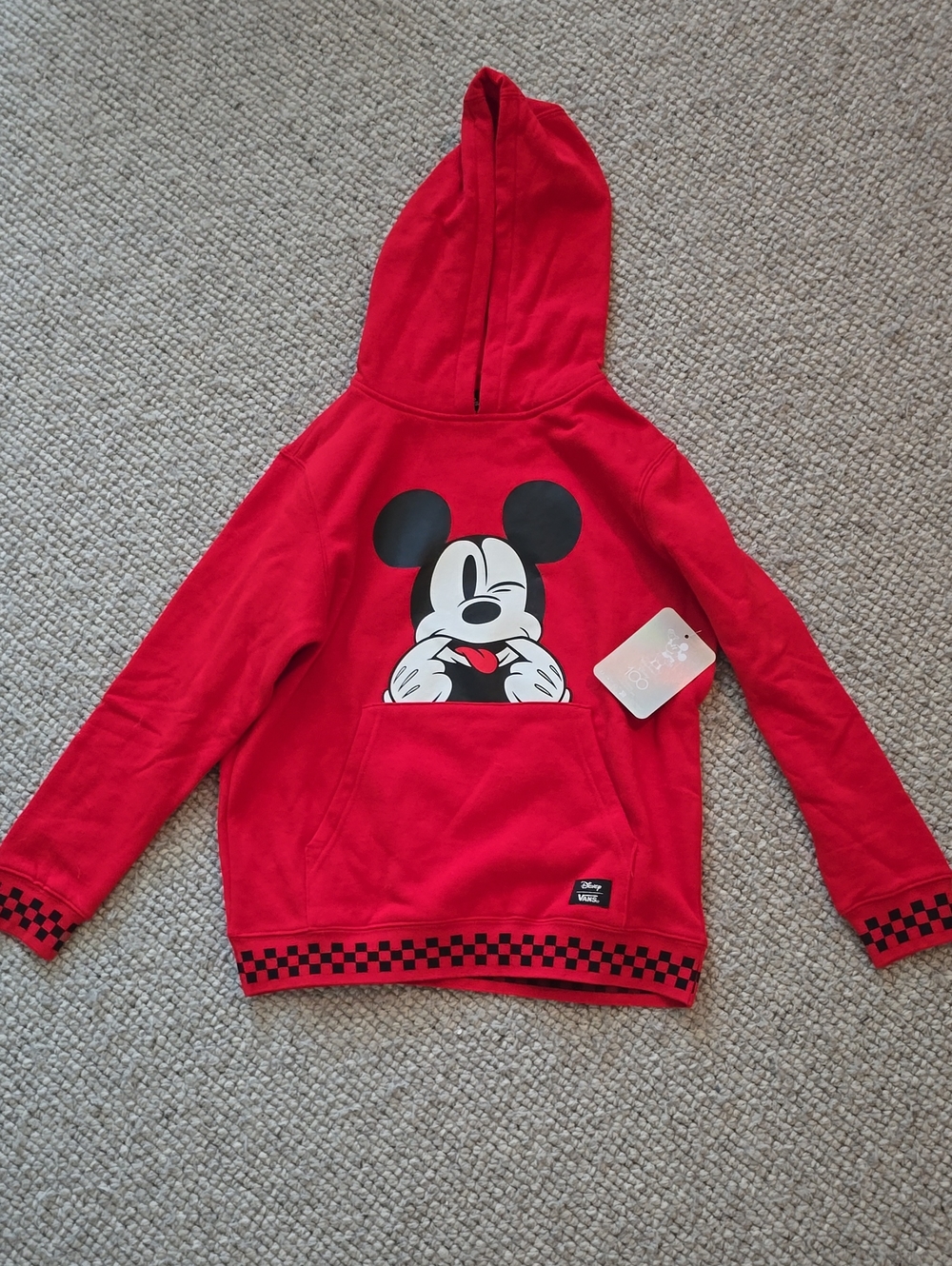 BRAND NEW!!! VANS Red Mickey Mouse 100 Hoodie Sweatshirt, SZ:M